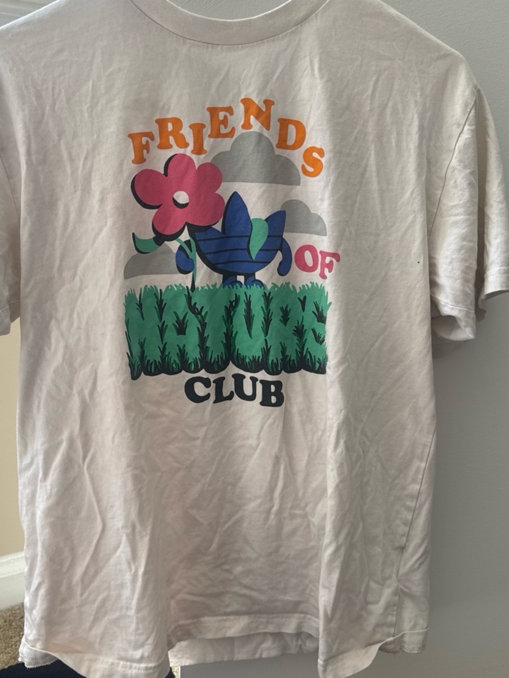 Friends of Mature Mens Graphic Tee - White with Multicolor Print